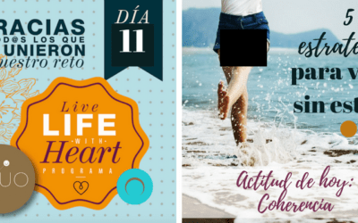 Dia 11 y último del reto Meditación y Atención Plena #LiveLifeWithHeart 5 Estrategías para Vivir Sin Estrés